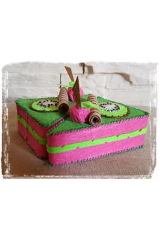 Chutný kiwi koláč - Lovely Made Things (zelená/ružová) - AMS1102