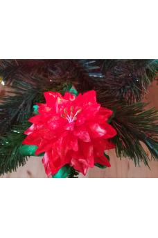 Vianočná ruža - Lovely Made Things (červená/zelená) - AMS1124