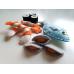 Hračka do kuchynky - morské špeciality - Lovely Made Things (biela/mnodrá/čierna/oranžová) - AMS1132