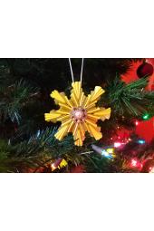 Vianočná hviezda na stromček - Lovely Made Things (žltá/zlatá)
