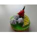 Citrónový koláčik so šľahačkou - hračka do kuchynky - Lovely Made Things (zelená/žltá/biela/červená) - AMS1140