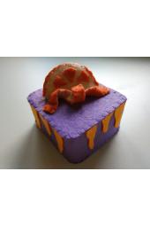 Pomarančový koláčik - hračka do detskej kuchynky - Lovely Made Things (fialová/oranžová)
